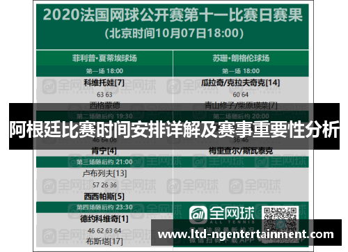 阿根廷比赛时间安排详解及赛事重要性分析 阿根廷比赛时间安排详解及赛事重要性分析
